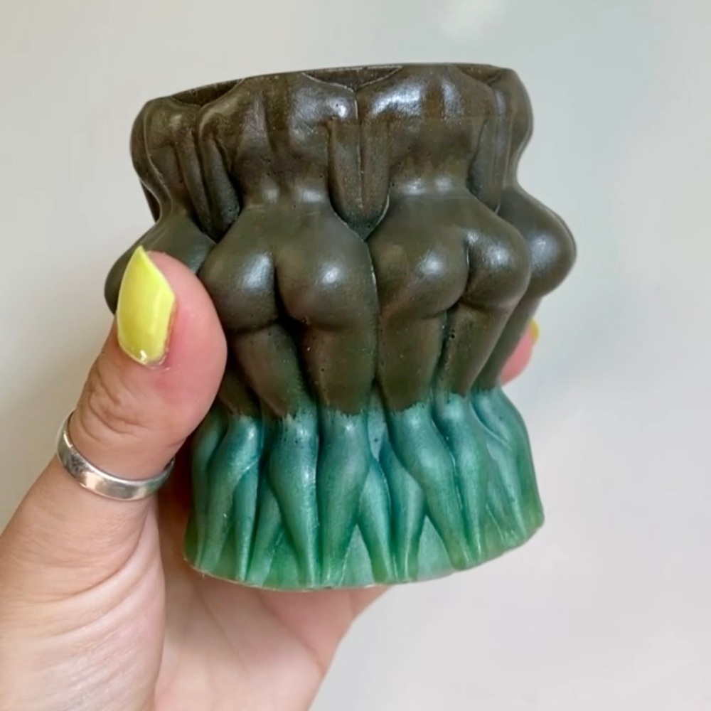 Woman silhouette vase
